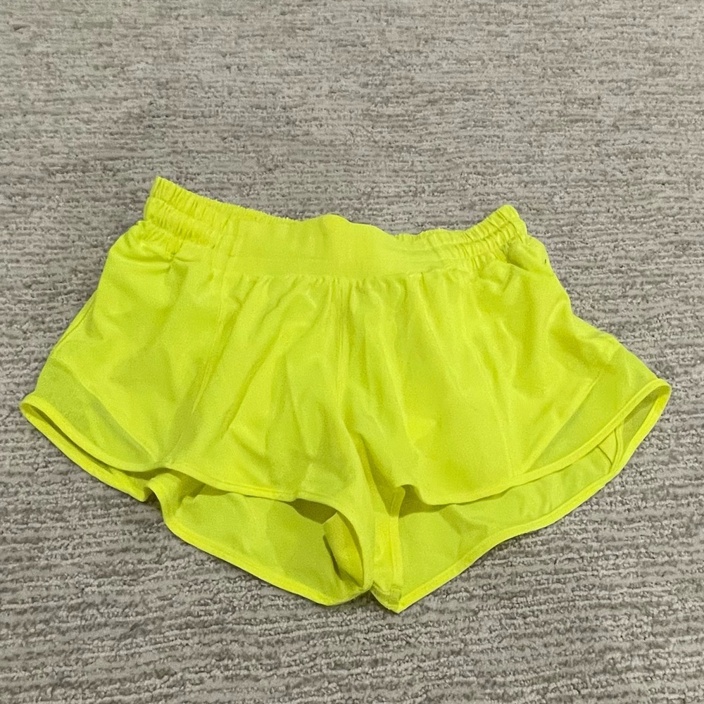 Highlighter yellow hotty hot shorts